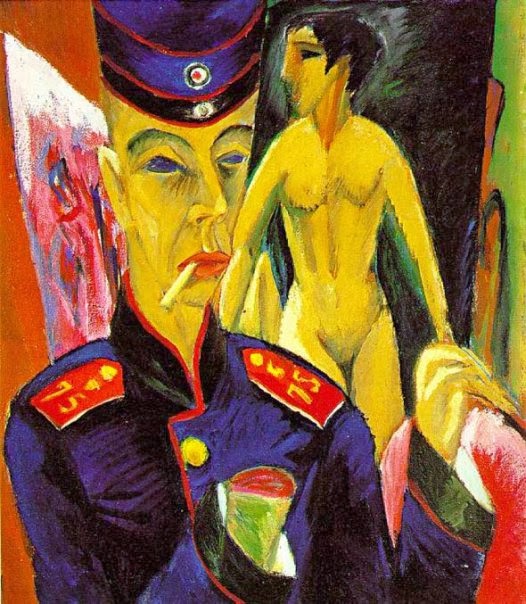 Ernst Ludwig Kirchner, Self-Portrait as a Soldier, 1915