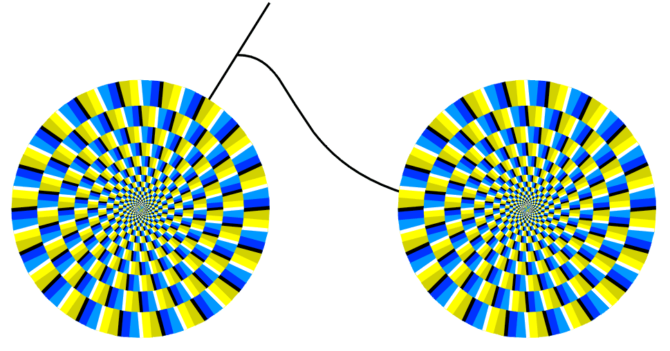 VIRAL PHOTOS OPTICAL ILLUSION PHOTOS rotating image bicycle wheels