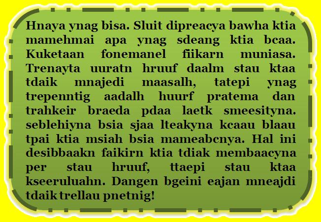 Tes Kecepatan Mata dan Otak