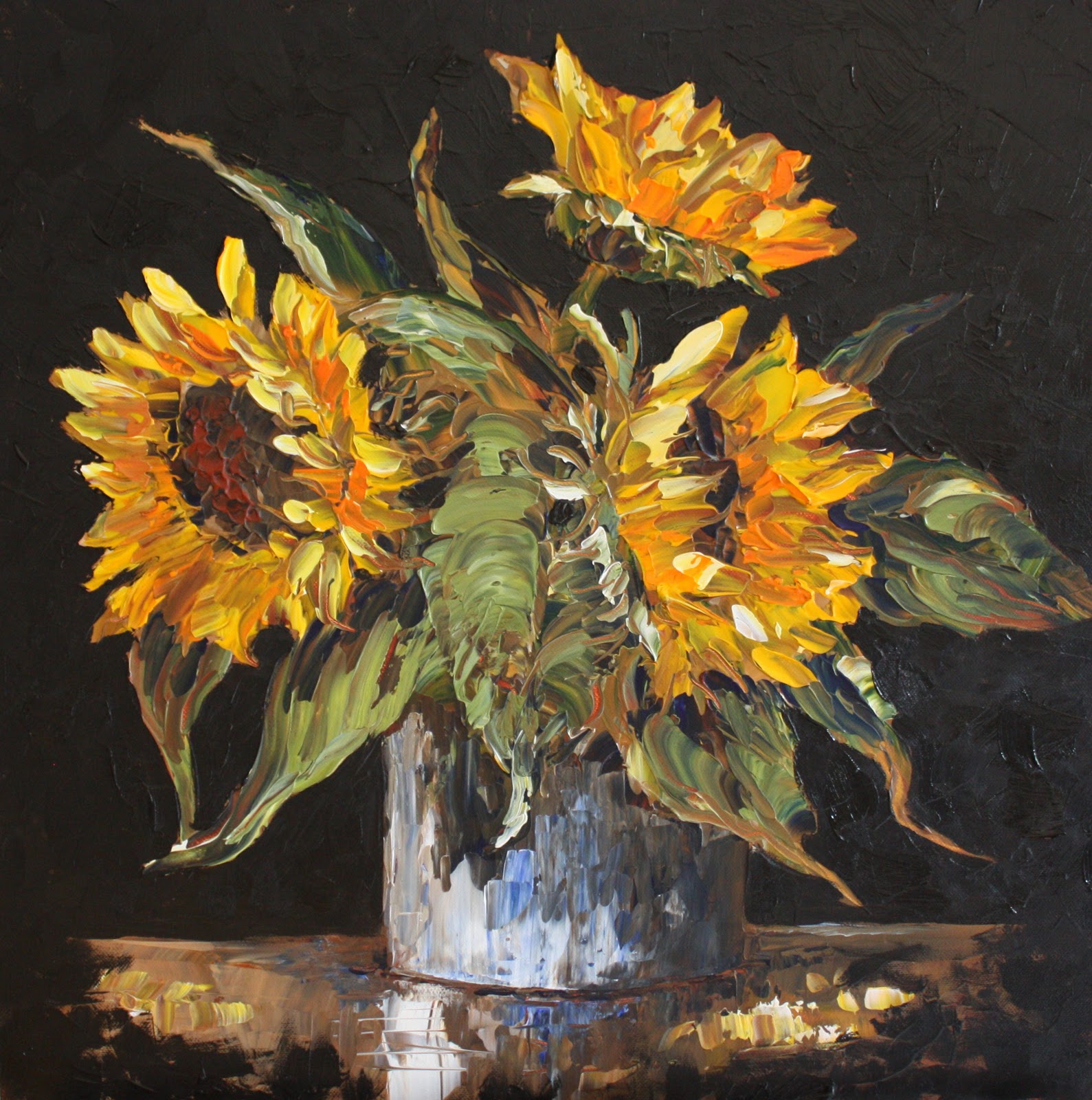 Devon Art Fair, Torquay and "Sunflowers" Karen Wilson Artist
