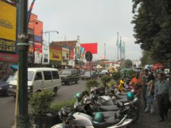 Malioboro, the most famous street in Yogyakarta city, Indonesia