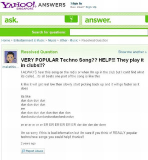 Funny Yahoo Answers: Techno