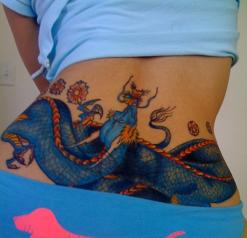  Size:375x400 - 25k: Lower Back Dragon Tattoos