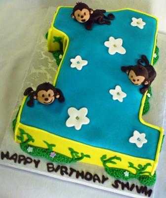 number 1 birthday cake for boys