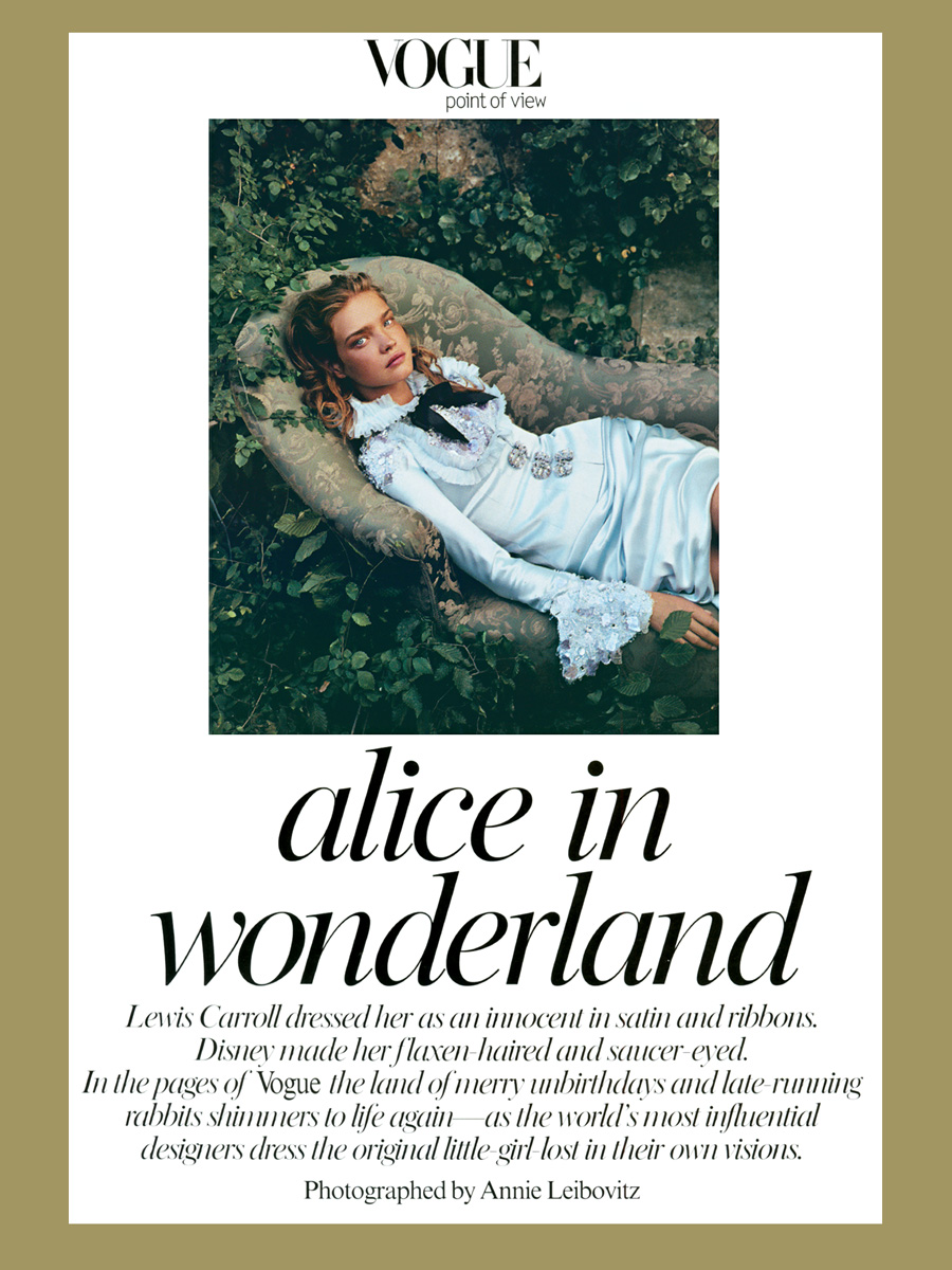 Alice in Wonderland Editorials: Alice in Wonderland by Annie Leibovitz