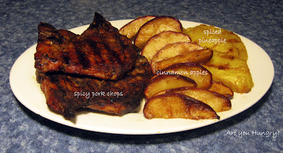 Grilled Pork Chops and Pineapple