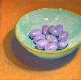 Purple Easter Eggs by Liza Hirst