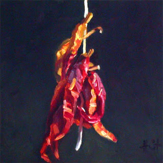 Chilis on a String by Liza Hirst
