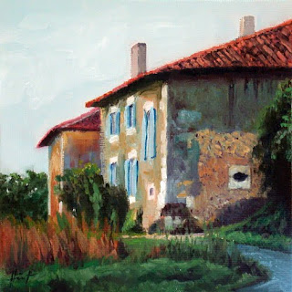 Houses in Chignac by Liza Hirst