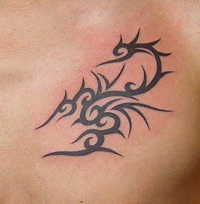 Tribal Tattoo With Scorpion Design