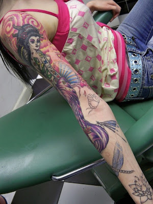 Sexy Black Rose Tattoo and Arm Tattoos Design