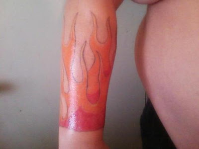 Size:400x400 - 44k: Flames Fire Tattoos pentagram tattoo design