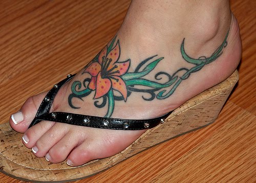 Labels: Flower Foot Tattoo - Tattoos For Women