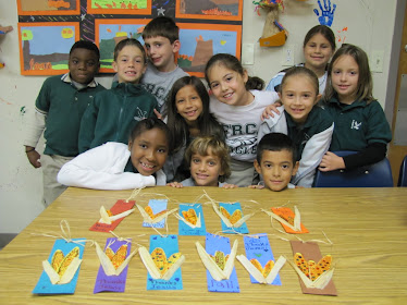 2nd grade indian corn bookmarks.