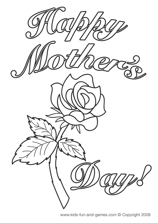 Mothers Day Coloring Pages Collection 2010
