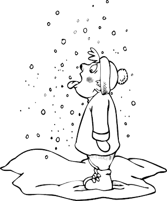 snow coloring pages tongue