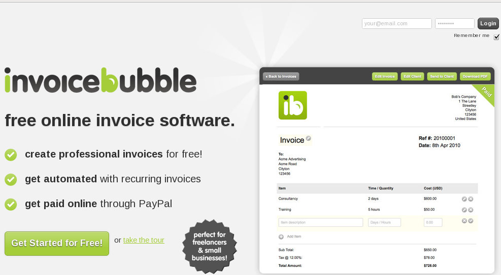 invoice bubble a simple invoicing solution free invoicing service