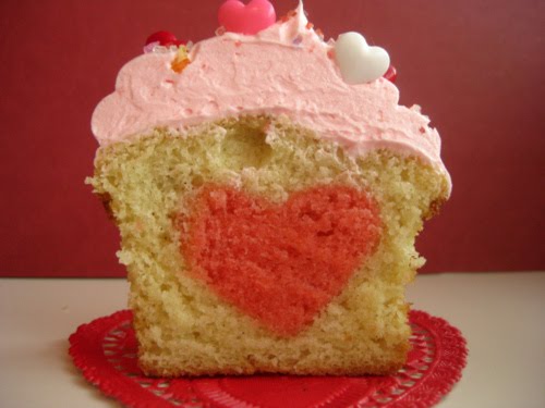 heart filled cupcakes