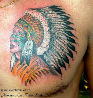 Indian Tattoo Design On The Chest