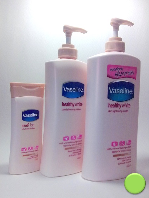NiacinaMaaN: Vaseline healthy white skin lightening lotion 195 Baht 400ml , 285 Baht 600ml