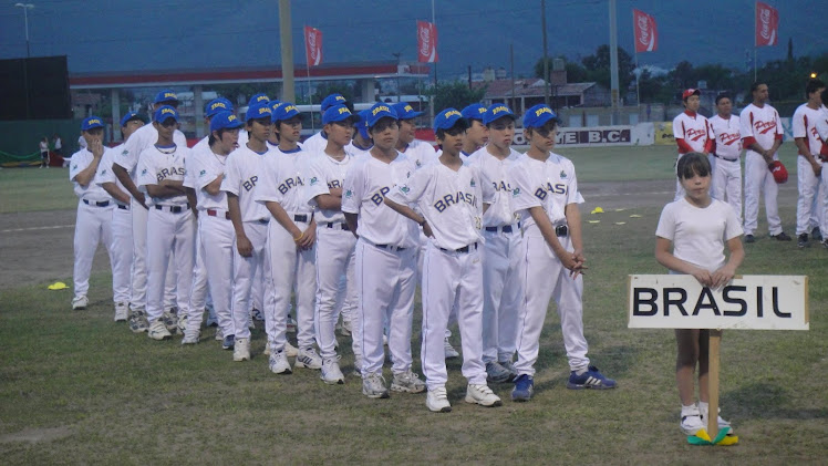 A Equipe do Brasil na Abertura do Campeonato Sul Americano