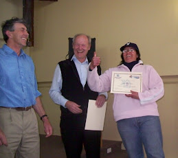 Tina is presented with a CiH certificate.