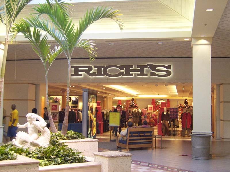 Sky City Retail History Rich's at Oglethorpe Mall