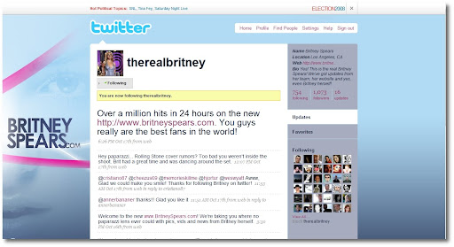 Britney Spears, Twitter