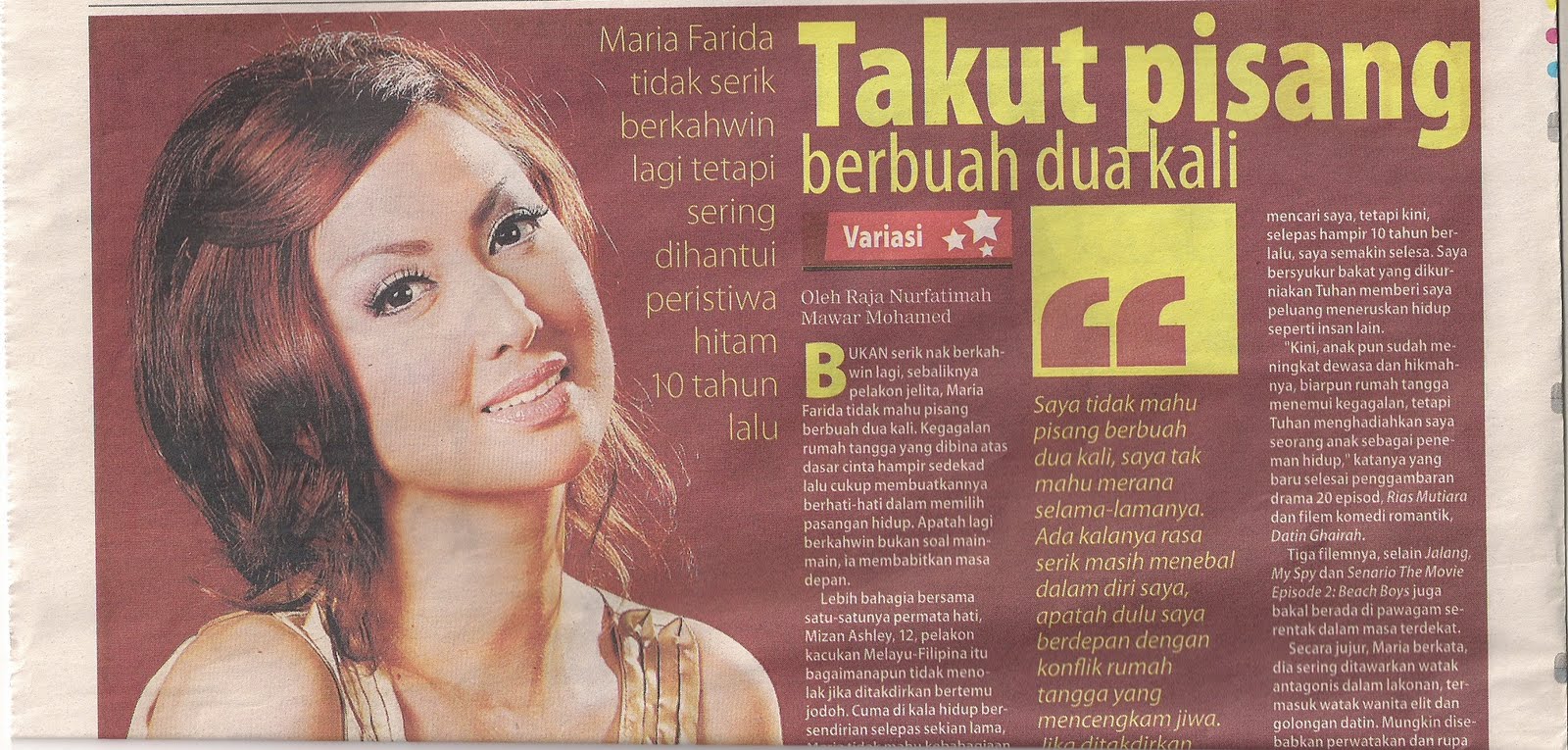 Komensen A K U K E L I R U 6 Kenapa Tak Nak Pisang Berbuah Dua Kali