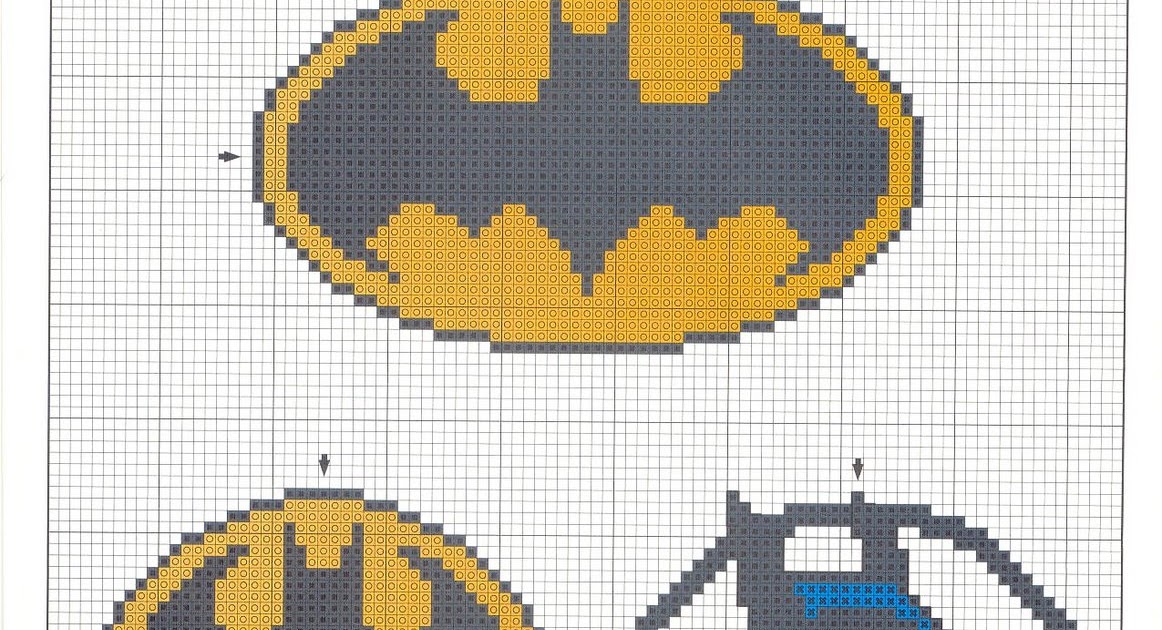 Batman Em Ponto Cruz Gráficos Ponto Cruz e Artesanato: Batman