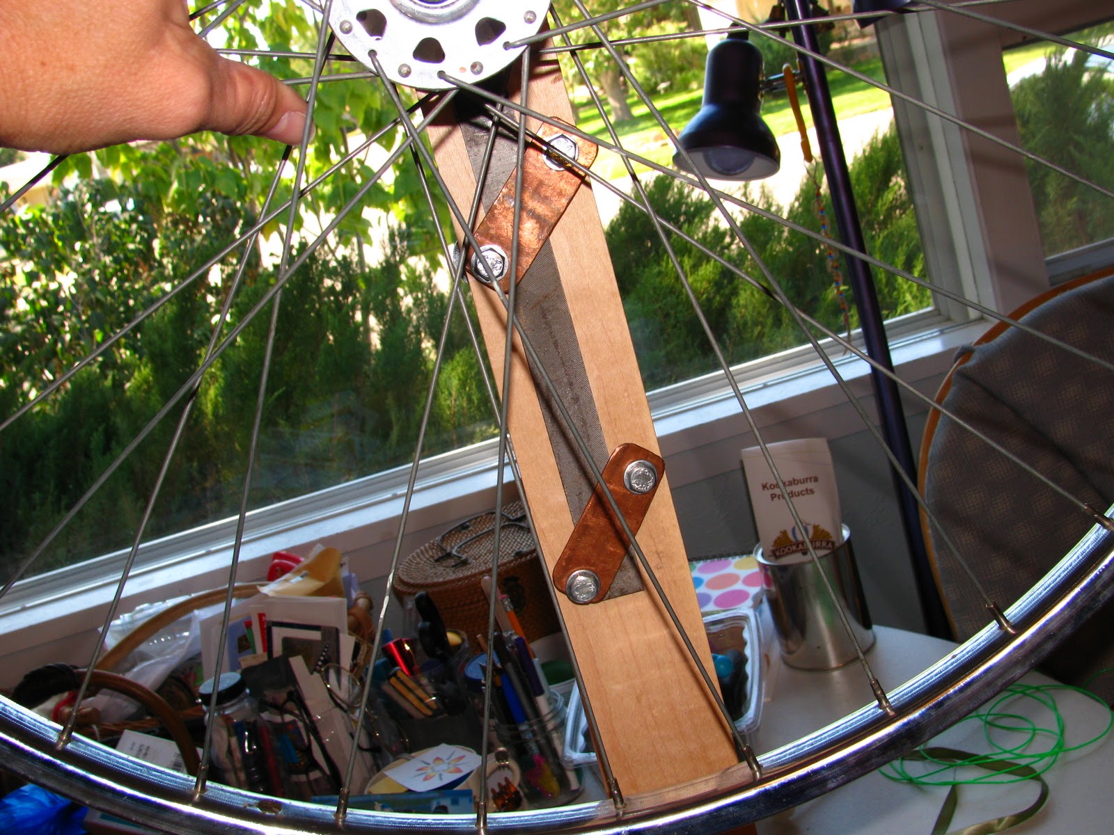 Rosemary Knits Updates to my bicycle wheel spinning wheel