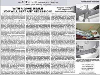 The Art of Life: With a Good Health You Will Beat Any Recession! The Art of Life Toronto: With a Good Health You Will Beat Any Recession!