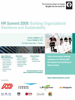 HR Summit 2009: Building Organizational Resilience and Sustainability: Conference Brochure, Toronto, Canada, bizjunction