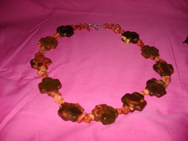 Bron Cross Stone Necklace