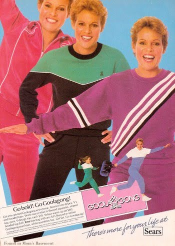 kingy graphic design history: 1980's Sportswear -Rosie