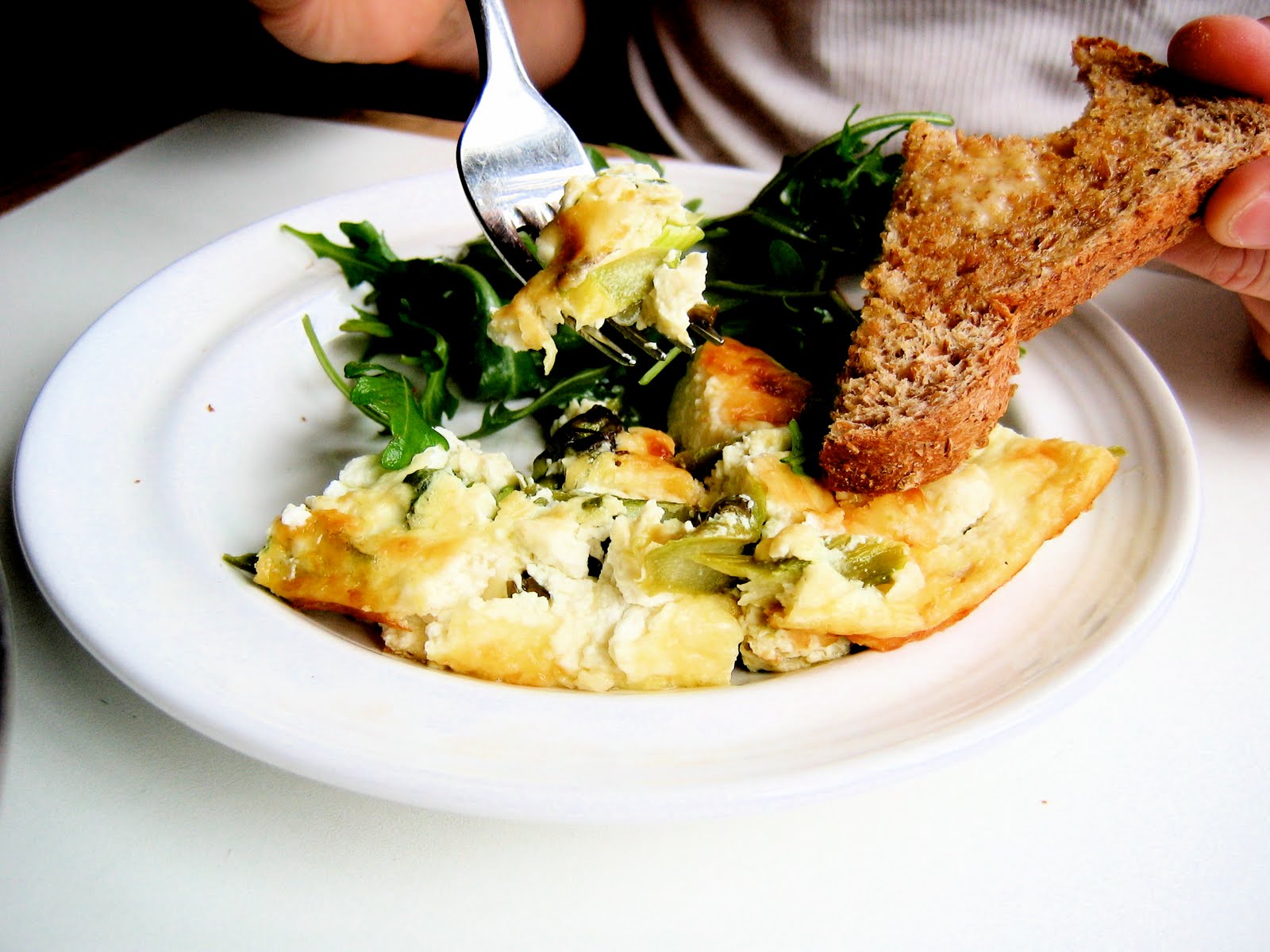 Crustless Skillet Quiche with Asparagus and Chevre • The Bojon Gourmet