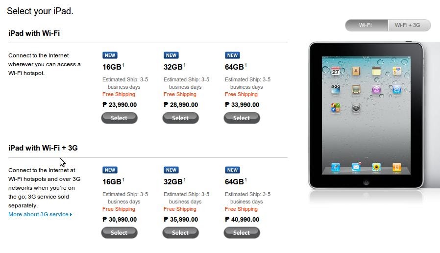 Mobile Raptor: Apple Tablet Officially Launched in the Philippines