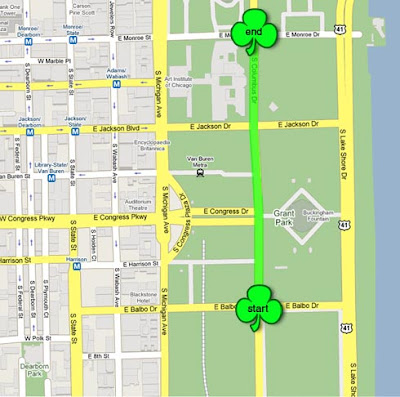 St. patrick day parade route