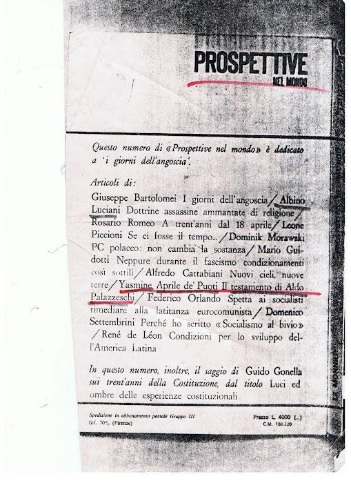 la giornalista Yasmin Aprile de' Puoti  trea i Founders e redattori di Prospettive nel Mondo