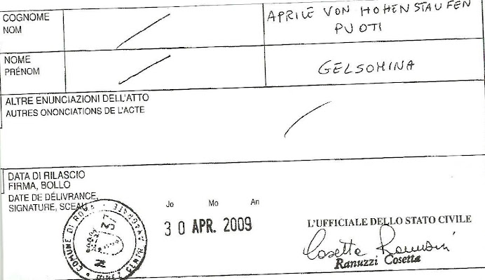 cert.anamnestico prof Aprile von Hohenstaufen Puoti Gelsomina(Yasmin)