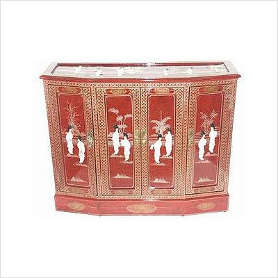Red Painted Sideboard Decorate In Room Red Painted Sideboard Decorate In Room