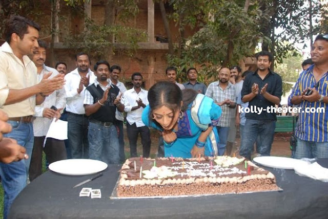 Priya Mani Birthday bash Stills on Rattha Charithram sets