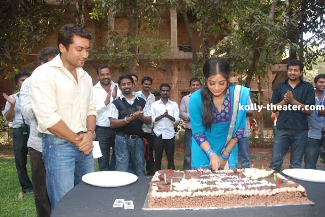 Priya Mani Birthday bash Stills on Rattha Charithram sets
