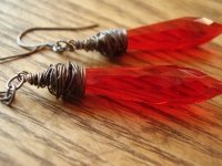 Blood Red Lovely Earrings