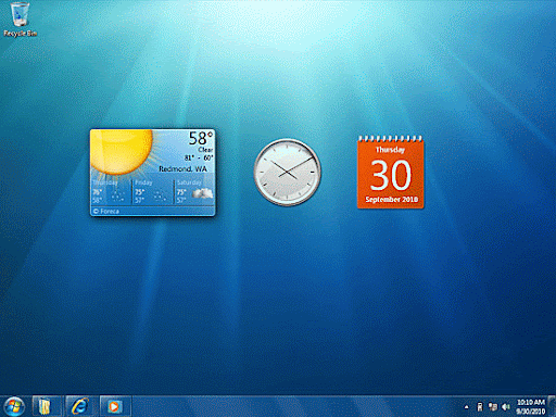Microsoft Windows 7 screenshot 1