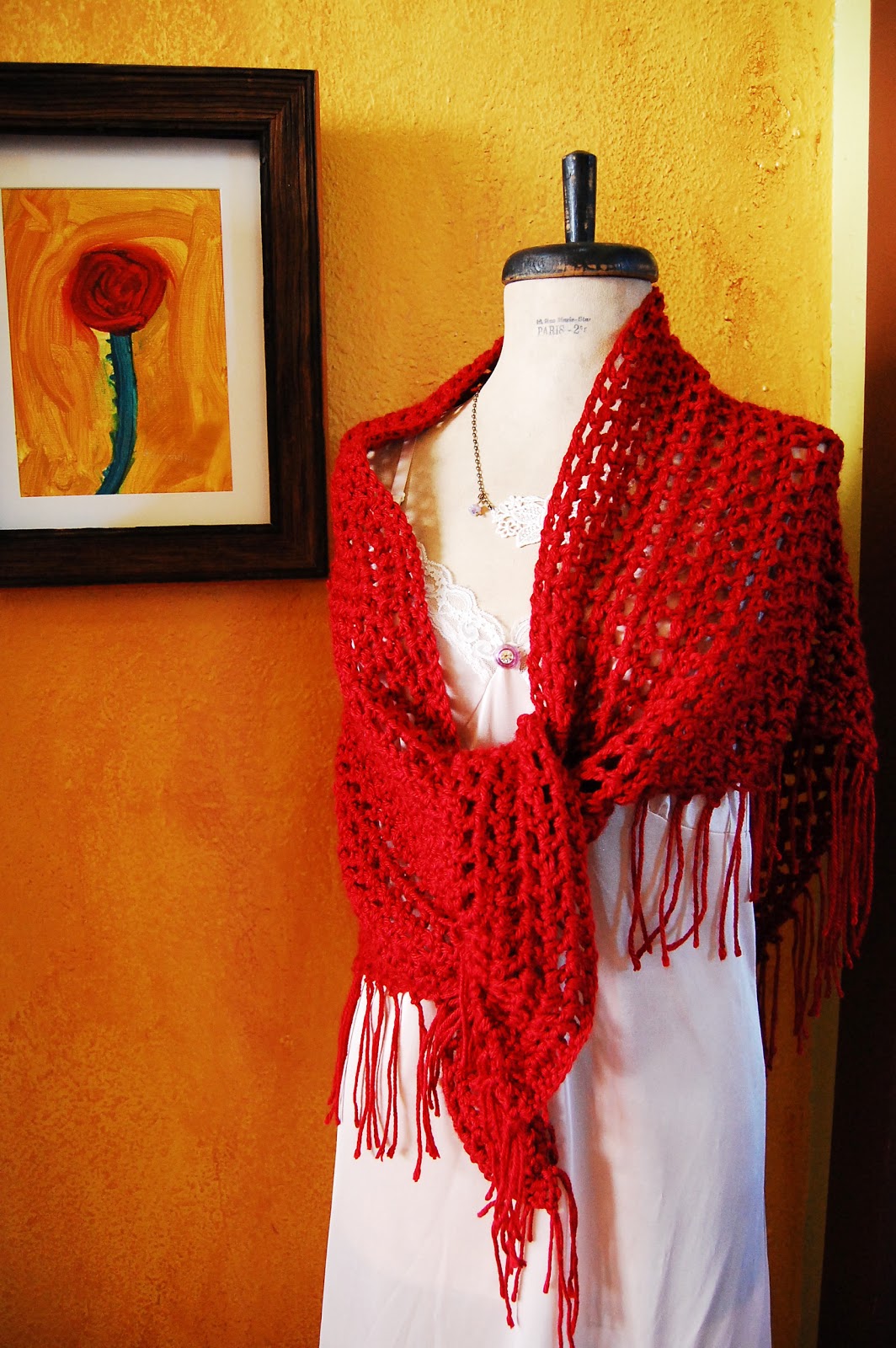 Maize Hutton: Sweet November: An Easy Crocheted Shawl