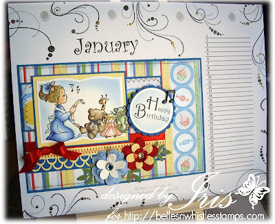 Birthday Calendar Template on Whistles Stamps  Introducing The Belles  N Whistles Birthday Calendar