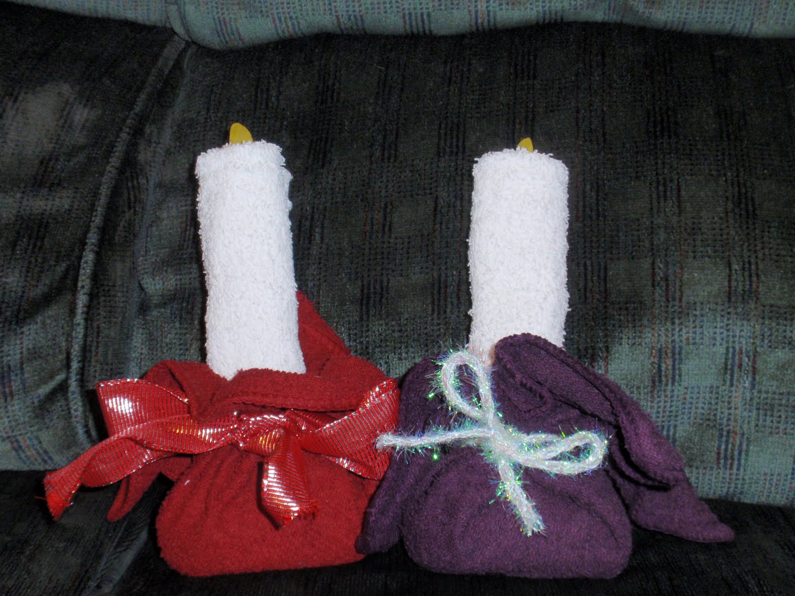 The moments in the middle Washcloth Candles