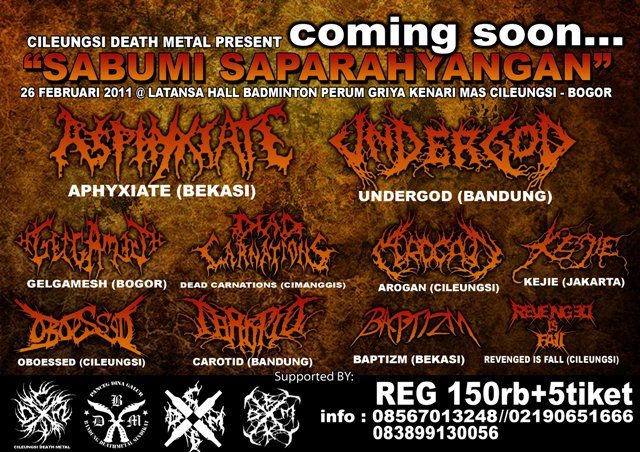 bandung death metal. cileungsi death metal present