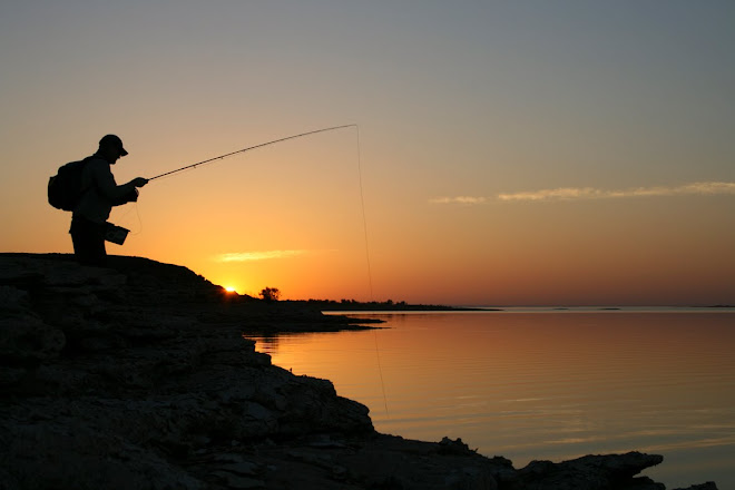 Sunset and Jim's still fishing!